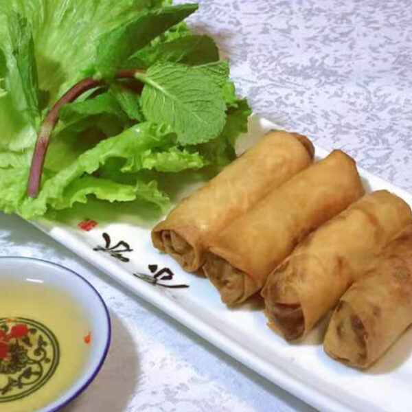 Steamed shrimp spring rolls