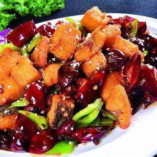 Spicy fillet fish or with ginger