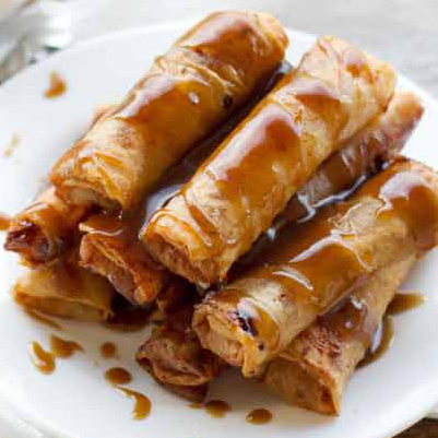 Sweet spring rolls ( chocolate )