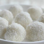 Homemade coconut sticky rice ball